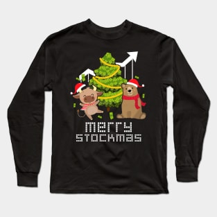 Stock Market Trading Men Kids Women Stocks Ugly Christmas Long Sleeve T-Shirt